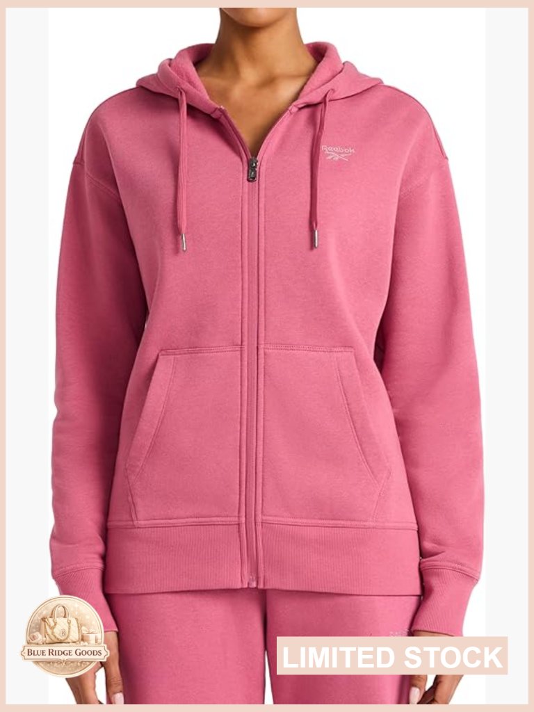 Rhinestone Full-Zip Hoodie Standard Fit Midweight Cotton-Poly Long Sleeve